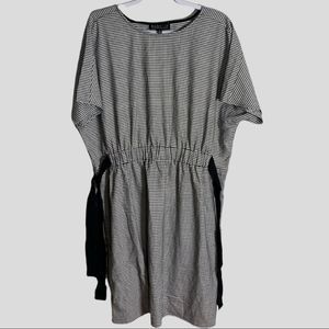 Eloquii || Black and White Dress With Tie Belt